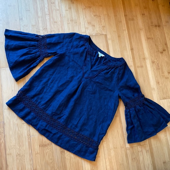 Crown & Ivy Peasant Blouse / Top - Picture 2 of 2